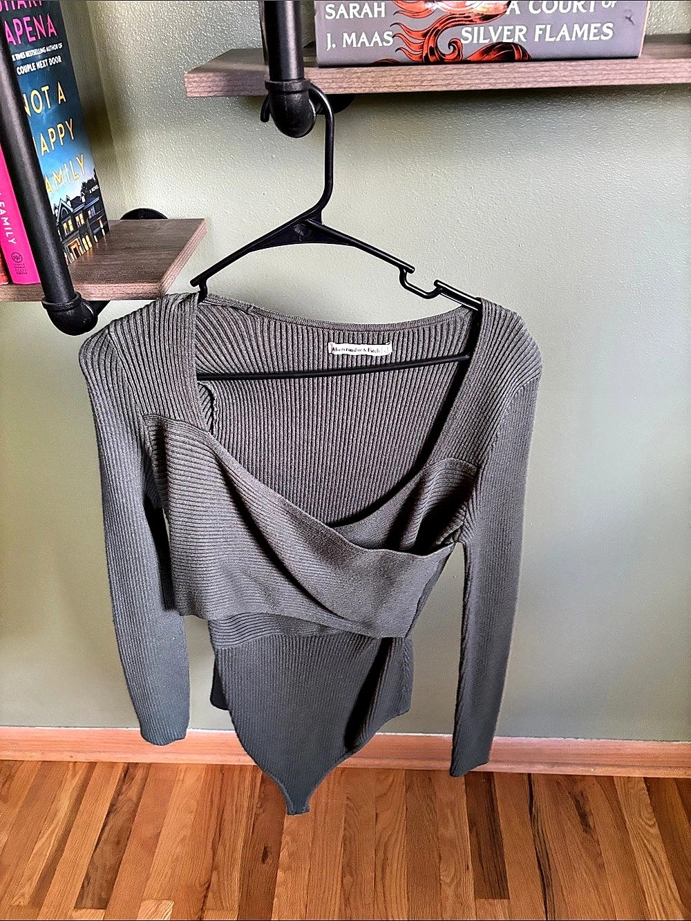 Abercrombie & Fitch Draped Ribbed Bodysuit